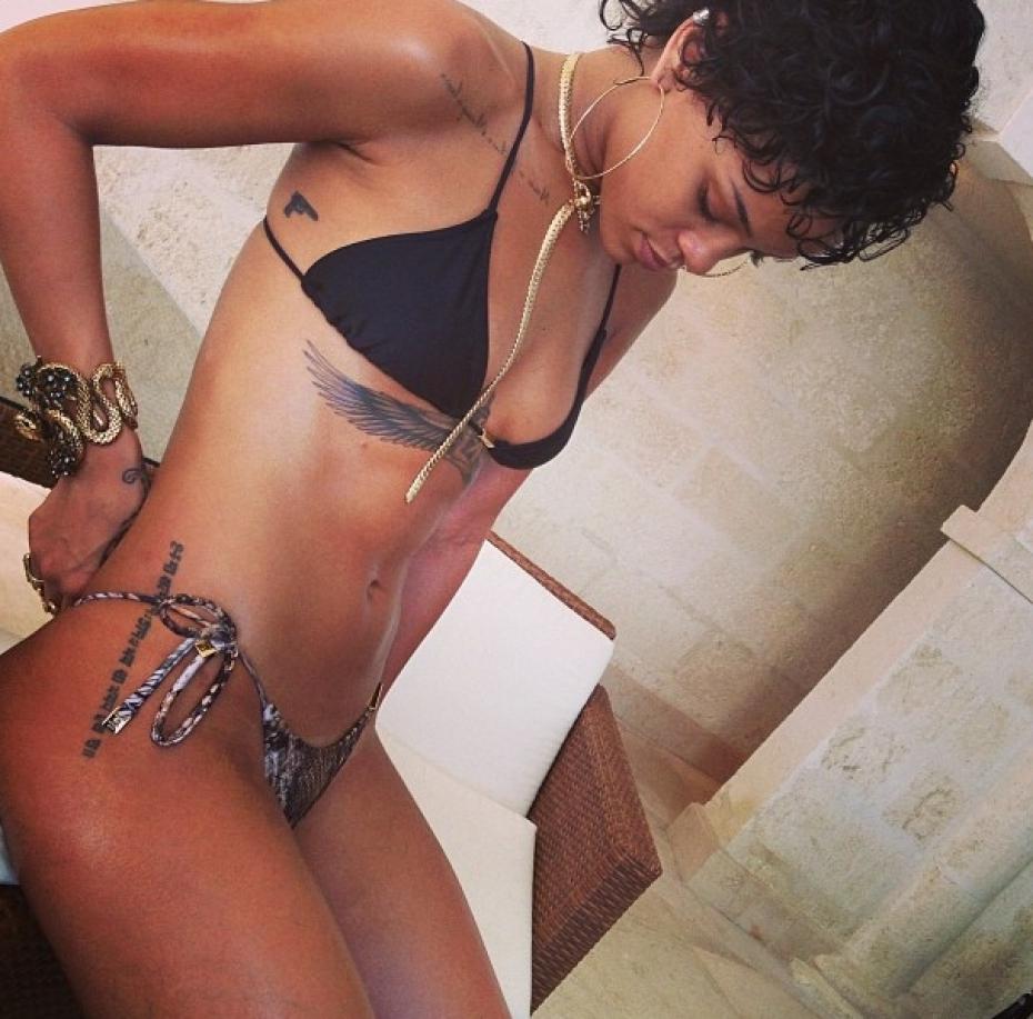 Tatouages Rihanna - zoom sur un look bien à part !3